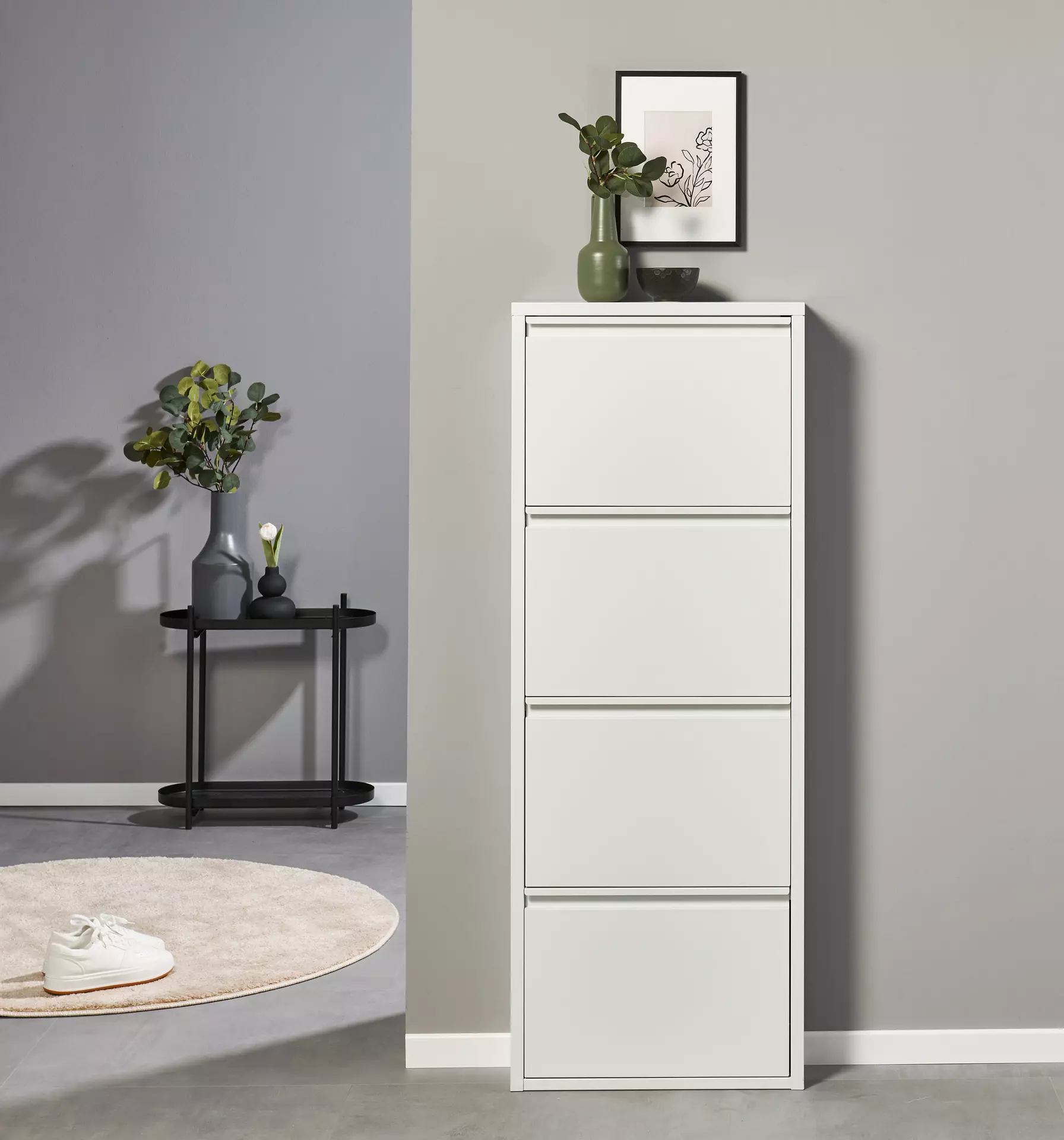 Schuhschrank BERT inDoor Metall 16 x 137 x 51 cm