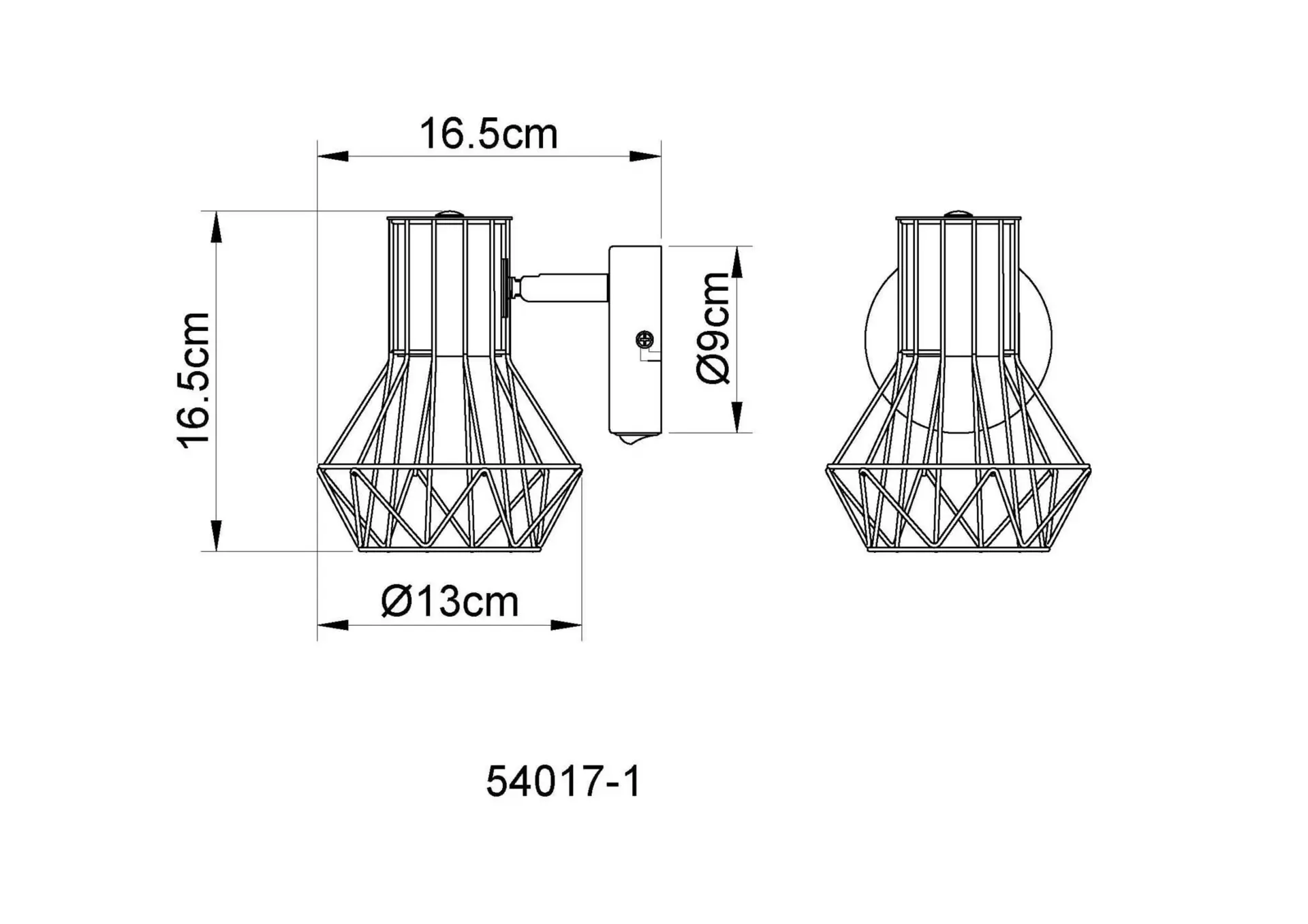 Strahler PRISKA Globo Metall 13 x 16 x 16 cm