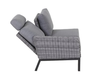 4. Bild von Loungesofa Textil grau ca. 138 x 74 x 85 cm