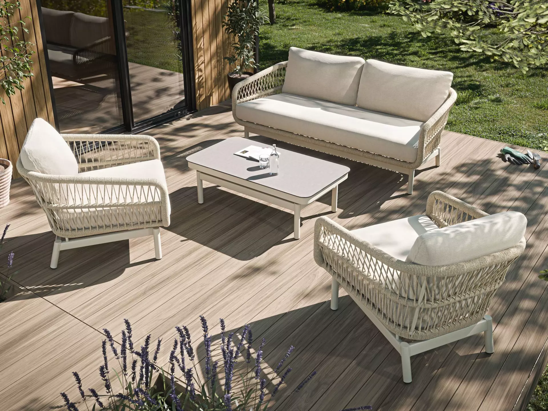 Gartenmöbelset ALBA Outdoor Textil 60 x 35 x 110 cm
