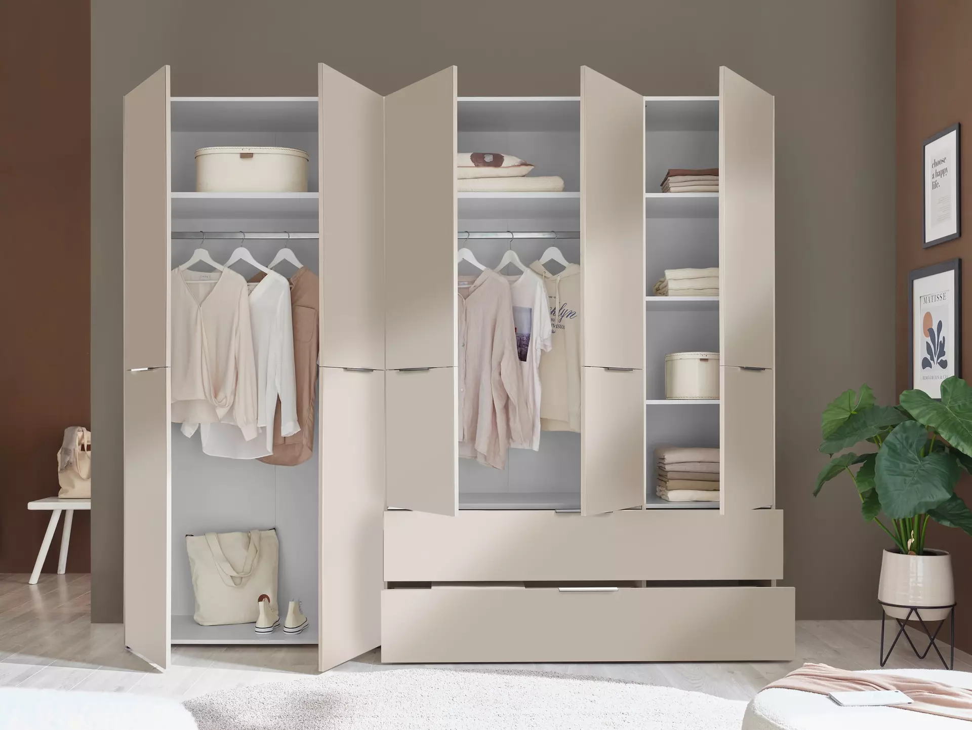 Drehtürenschrank BARI Dreamoro Holzwerkstoff 57 x 212 x 250 cm