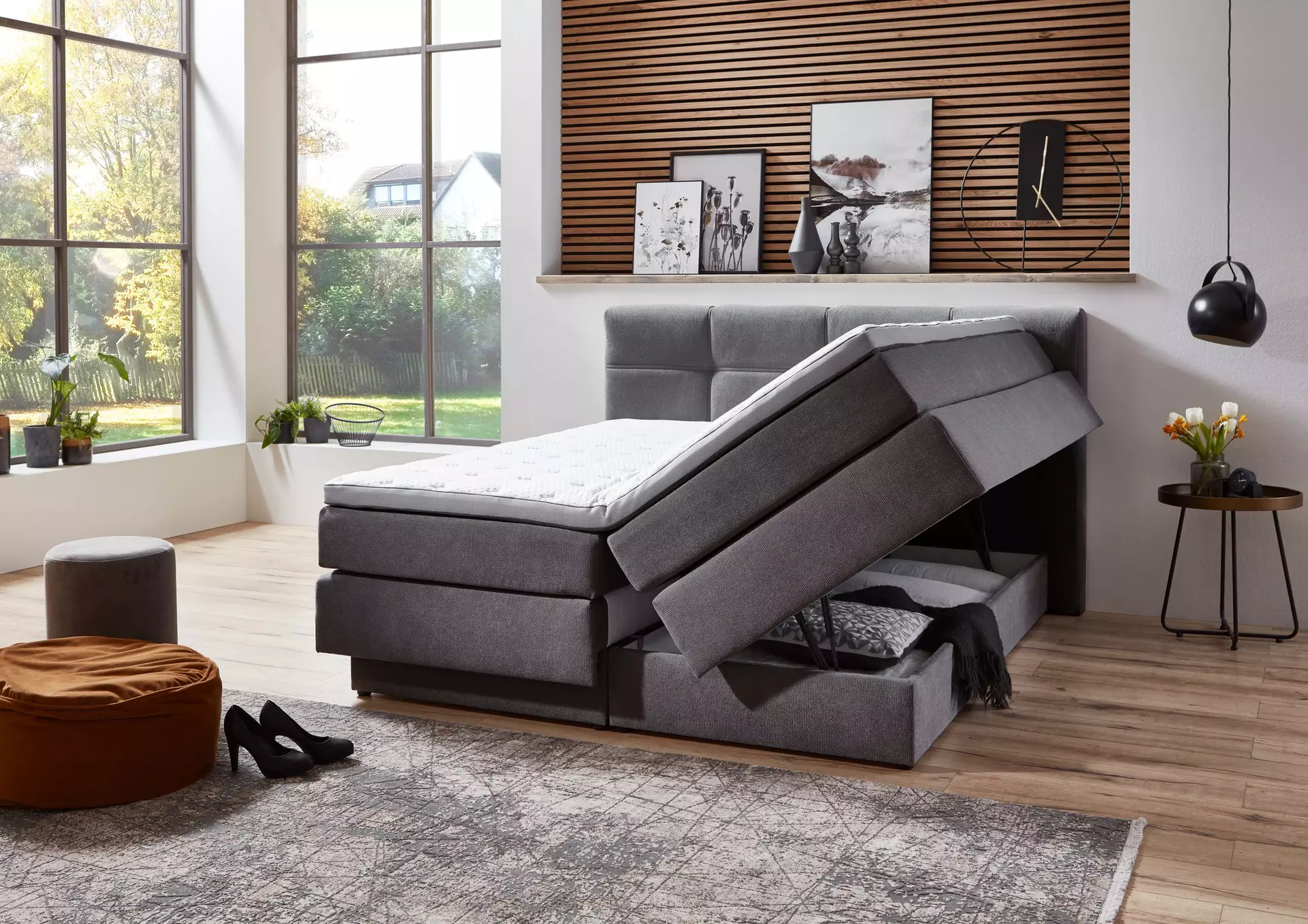 Boxspringbett PORTAGE BX2110 Dreamoro Textil 168 x 112 x 217 cm