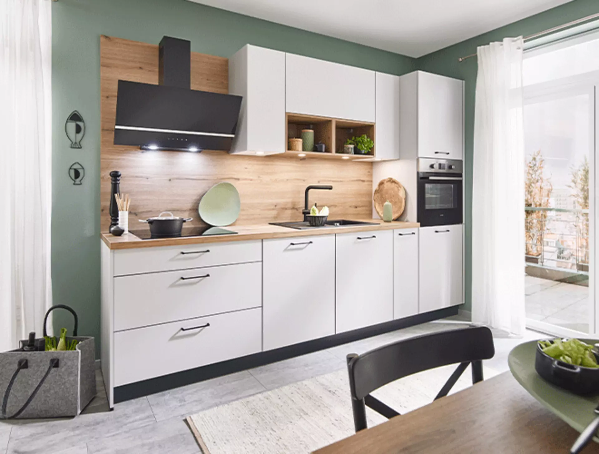 Die Küchenzeile - übersichtlich und perfekt für offene Wohnbereiche