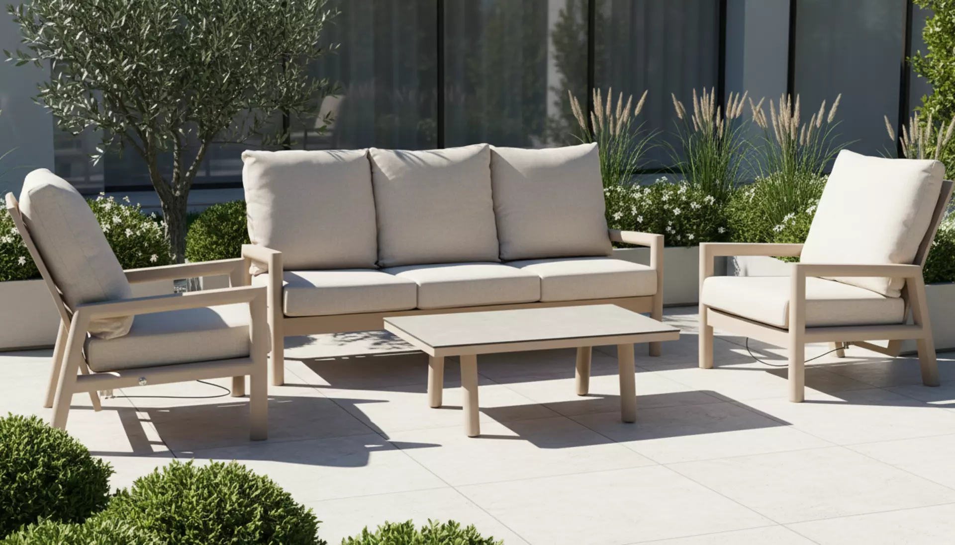 Loungesessel Sevilla Tierra Outdoor Textil 87 x 93 x 77 cm