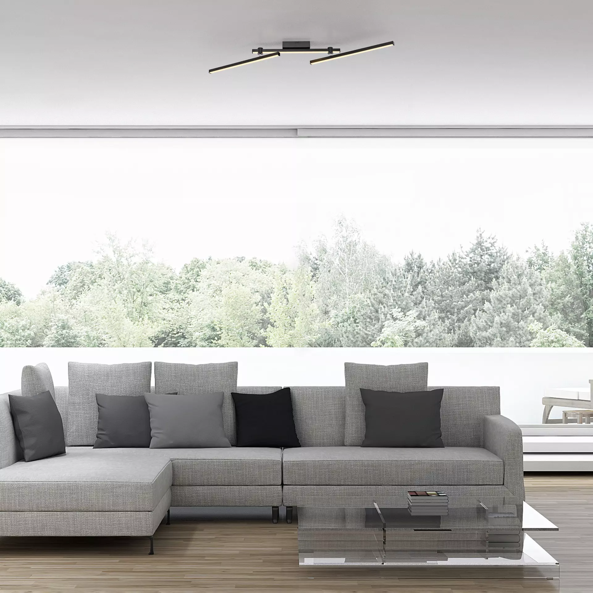 Deckenleuchte SW STRAIGHT SCHÖNER WOHNEN-Kollektion Metall 76 x 10 x 106 cm