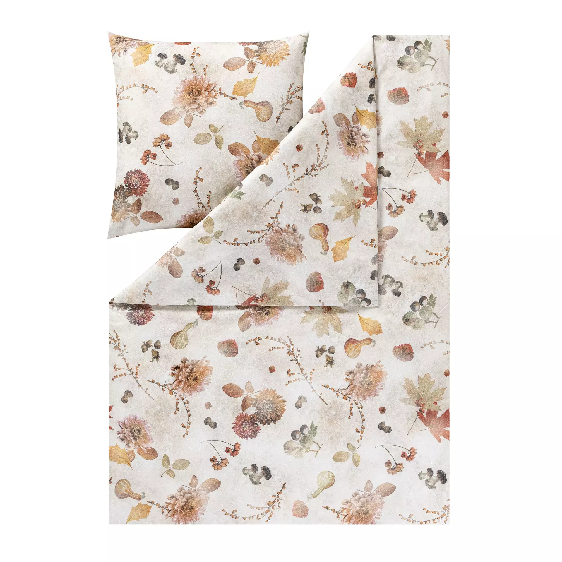 Flanell-Bettwäsche Autumn foliage Impulse Estella Textil 155 x 220 cm