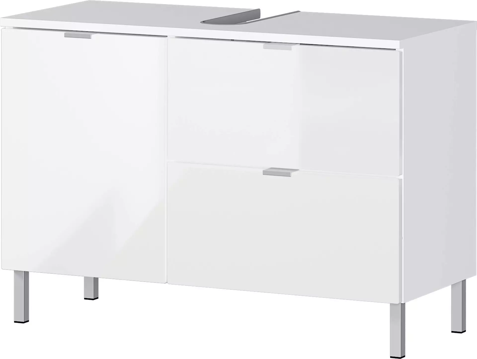 Waschbeckenunterschrank ca. 80 x 56 x 34 cm weiß | Möbel Inhofer | Waschbeckenunterschränke