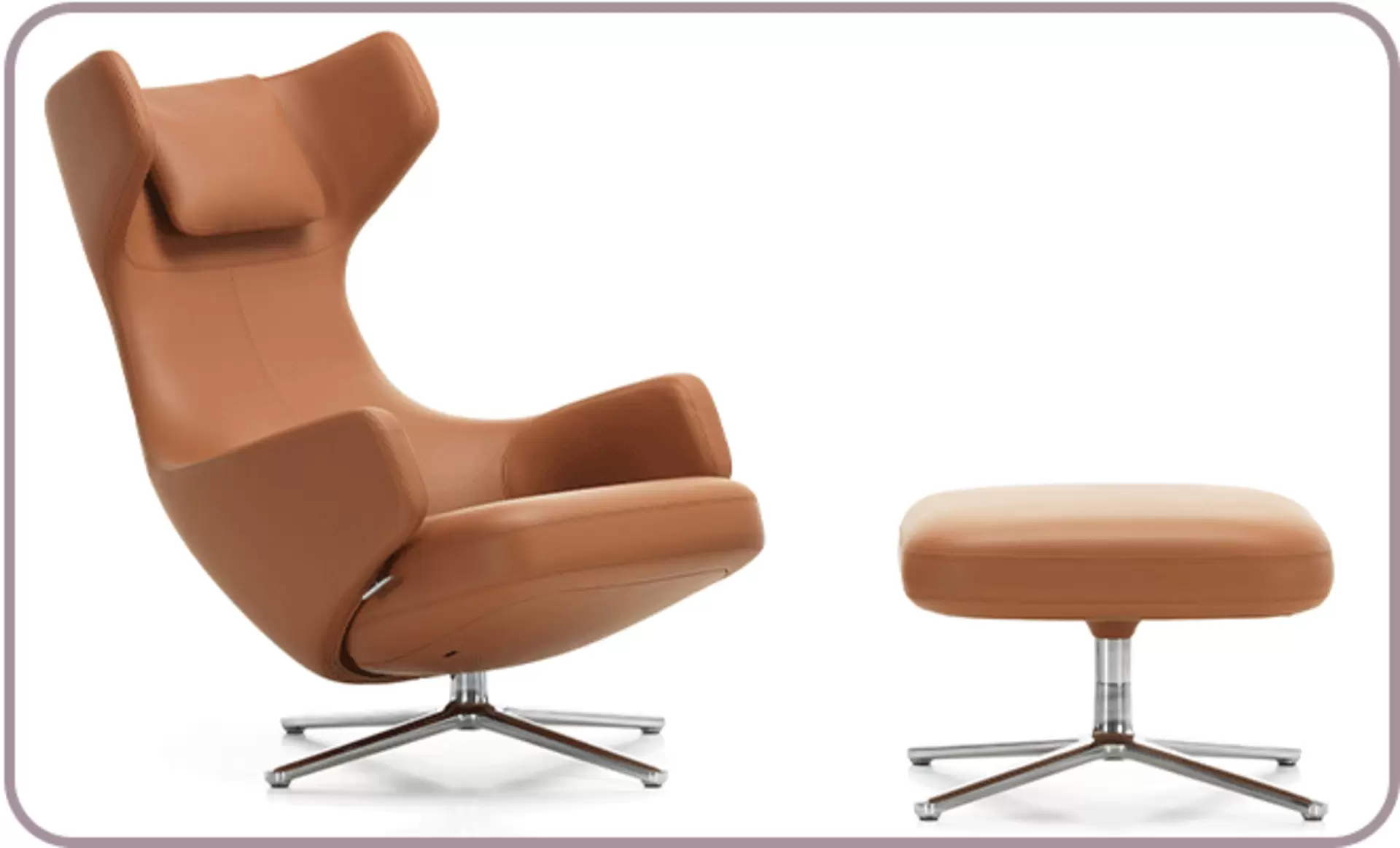 Der Grand Repos von Vitra inklusive Hocker