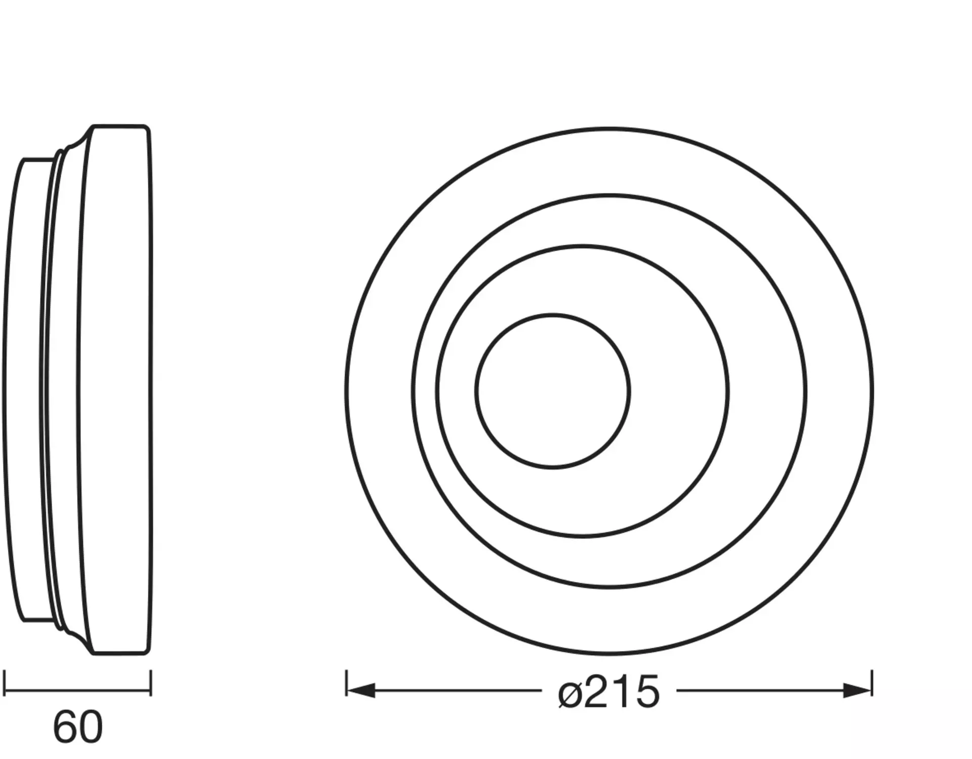Deckenleuchte Orbis Essential 2Layer OSRAM Metall 