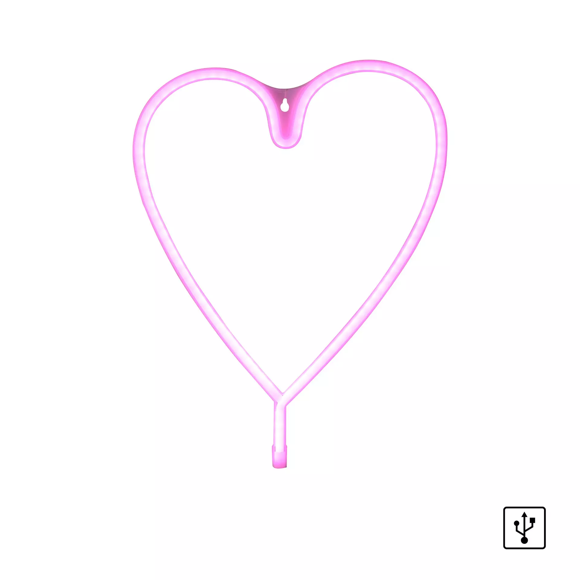 Dekorationsleuchte NEON-HERZ JUST LIGHT Kunststoff 29 x 38 x 2 cm