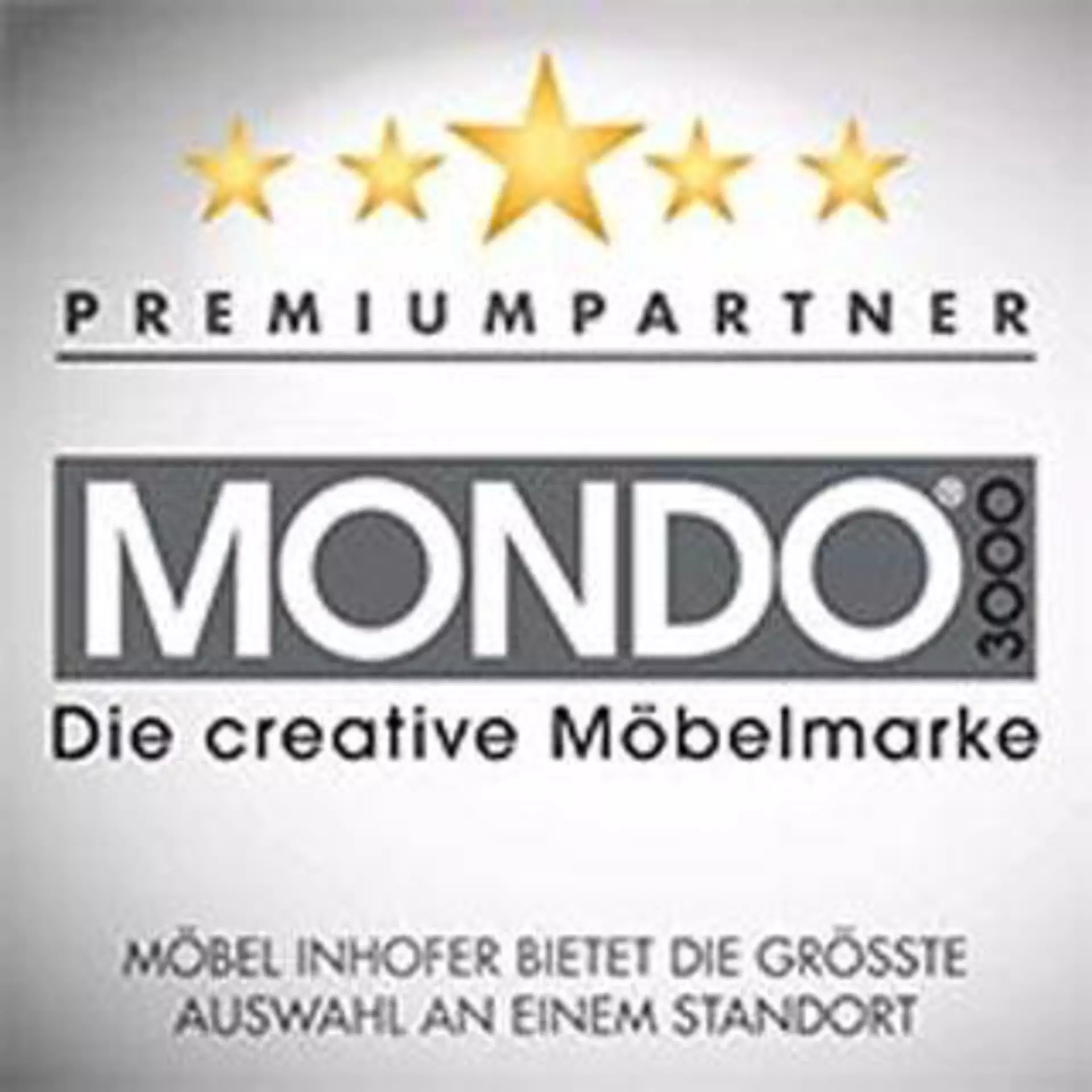 Marken-Logo "MONDO - Die creative Möbelmarke" PREMIUMPARTNER - Möbel INHOFER bietet die größte Auswahl an einem Standort