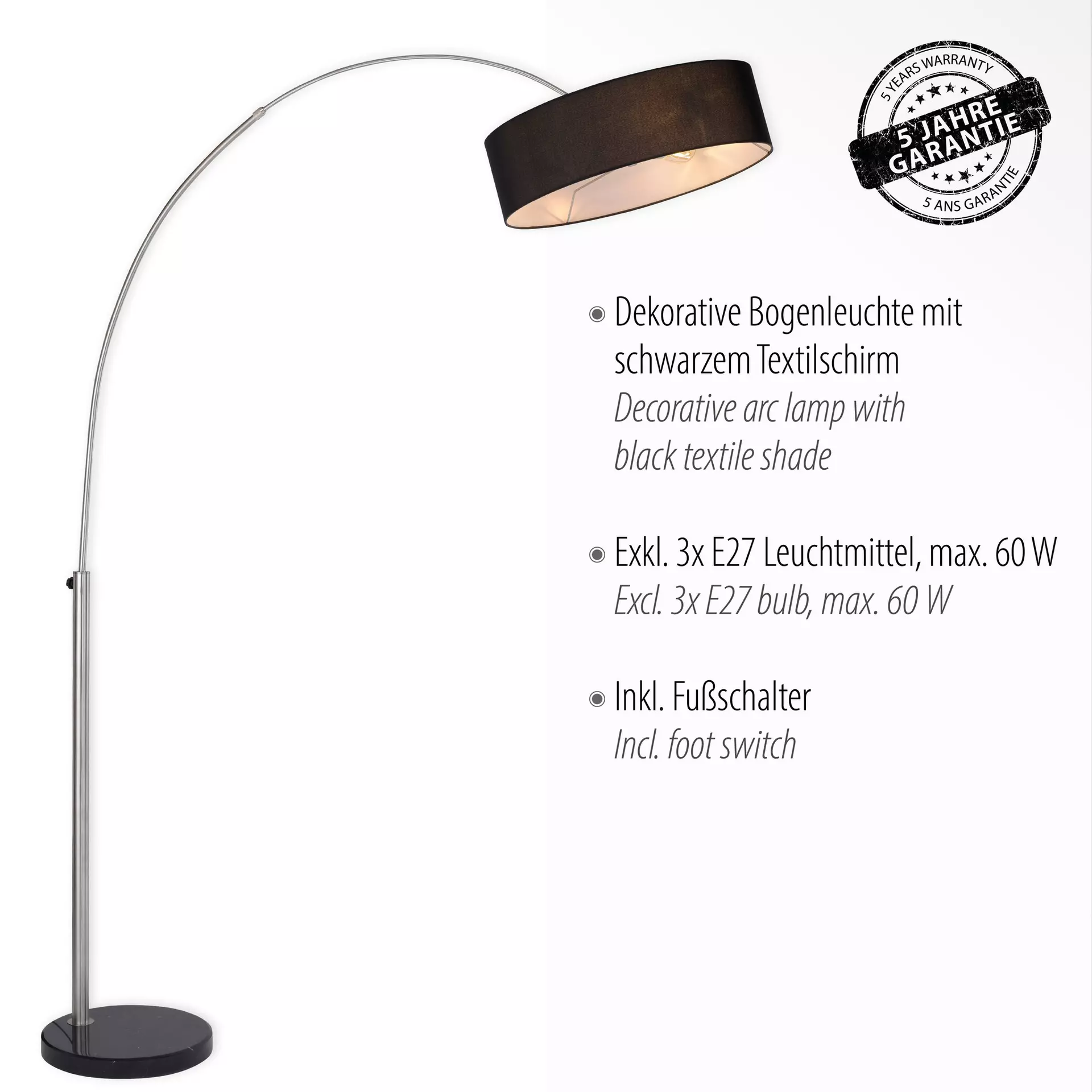 Stehleuchte PETRO Paul Neuhaus Textil 50 x 200 x 160 cm