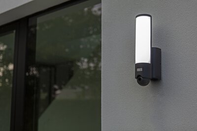 Bild von Wand-Aussenleuchte LED App-Steuerung schwarz