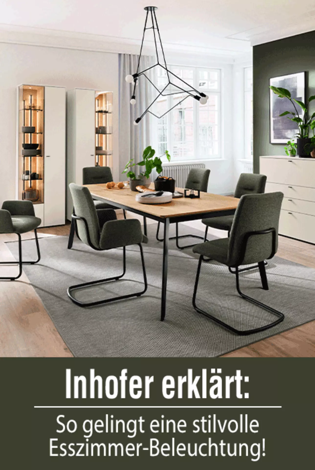 Jetzt klicken und erfahren, wie eine stilvolle Esszimmer-Beleuchtung gelingt