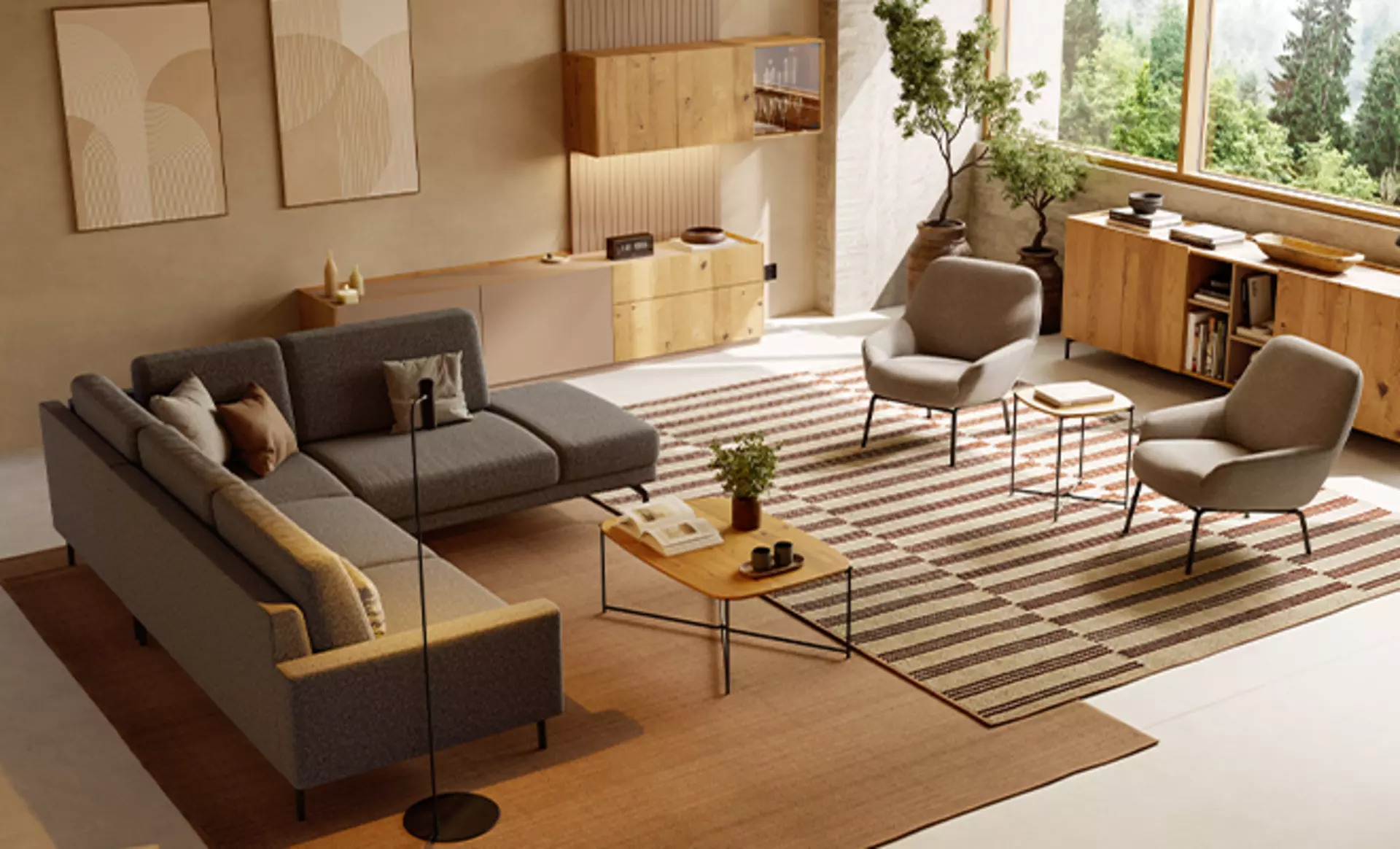 Das vielseitige Modulsofa der Serie CR414 und CR 485 von Creation by Rolf Benz