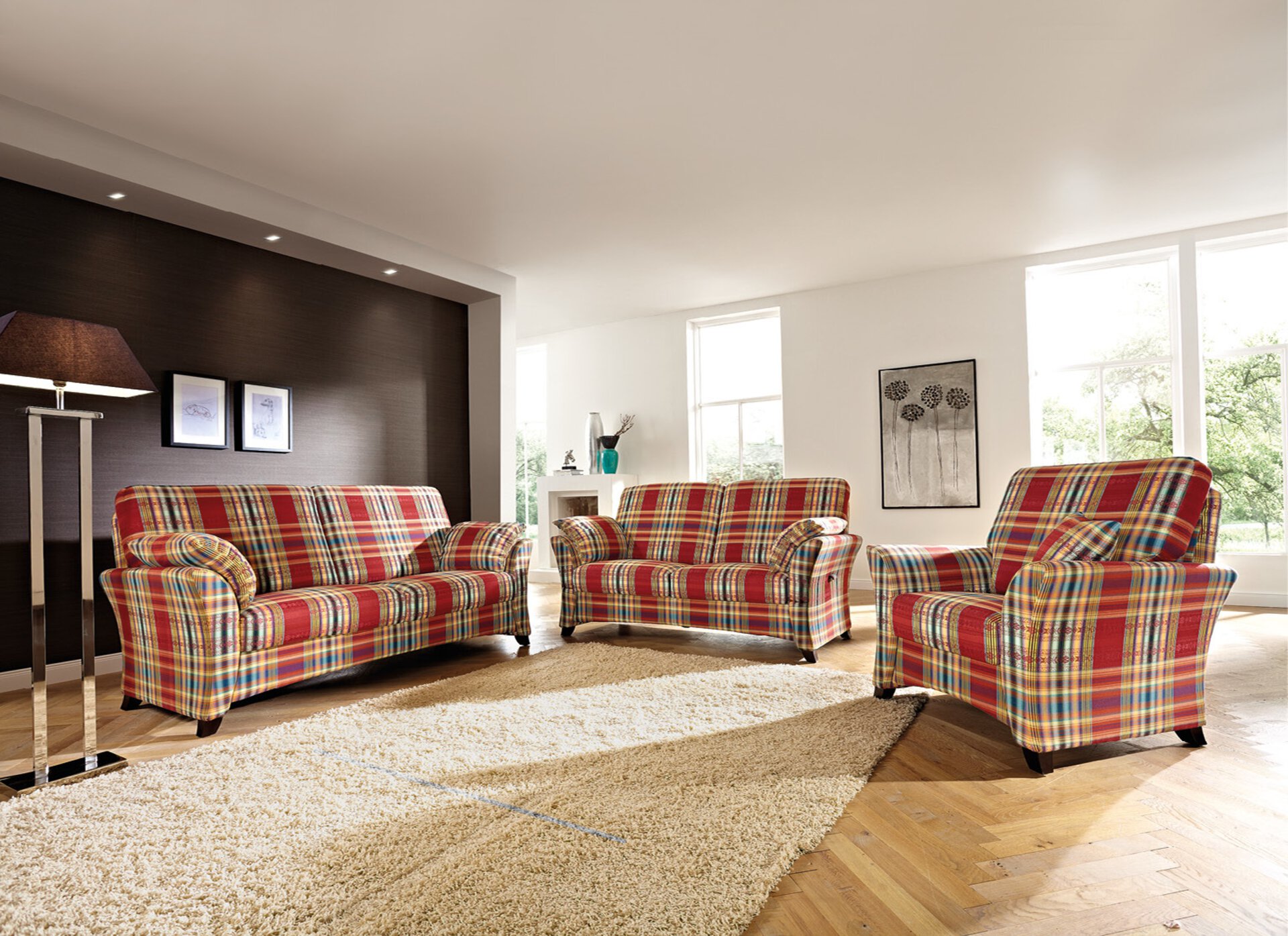 Sofa 3-Sitzer SYDNEY Schröno Textil 93 x 91 x 196 cm