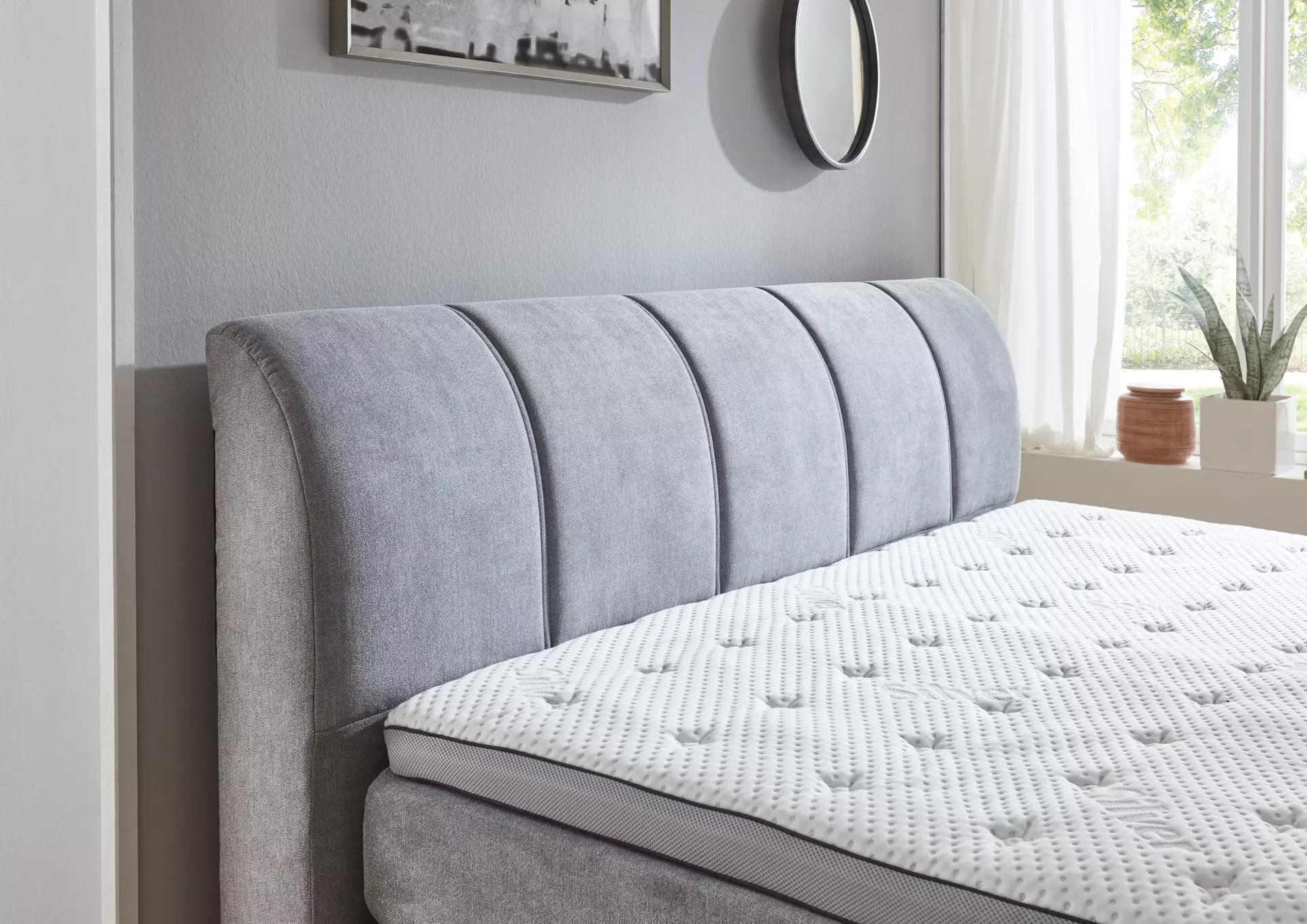 Boxspringbett BX2240 BXSet 180X200 MT L 50442-710 Sun Garden Textil 188 x 108 x 218 cm