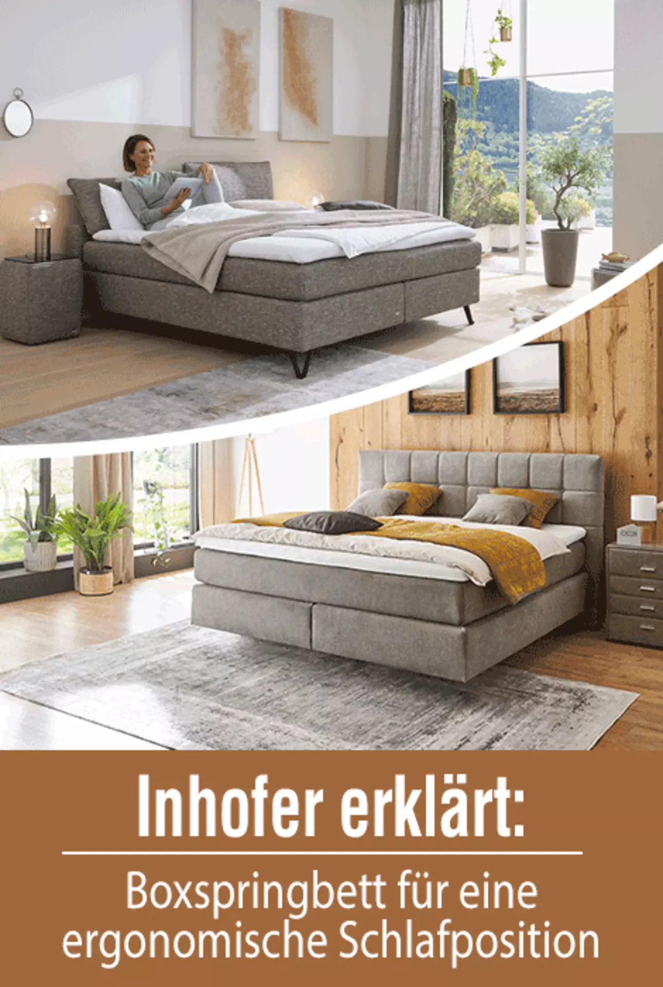 Boxspringbett für eine ergonomische Schlafposition. Jetzt den Boxspringbett-Ratgeber entdecken!