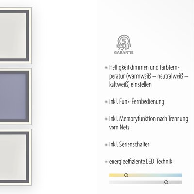 20. Bild von Deckenleuchte LED Fernbedienung weiß