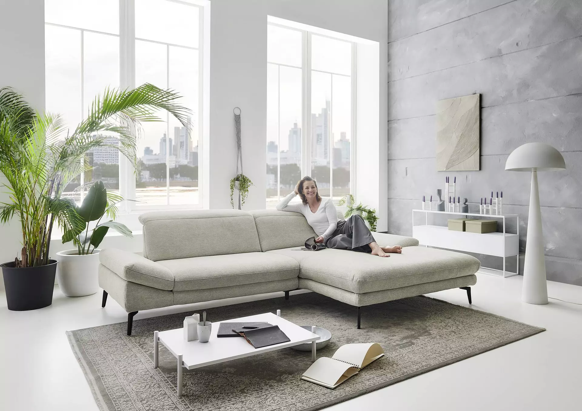 Polstergarnitur ZE-EM22091 Zehdenick Textil 188 x 83 x 293 cm