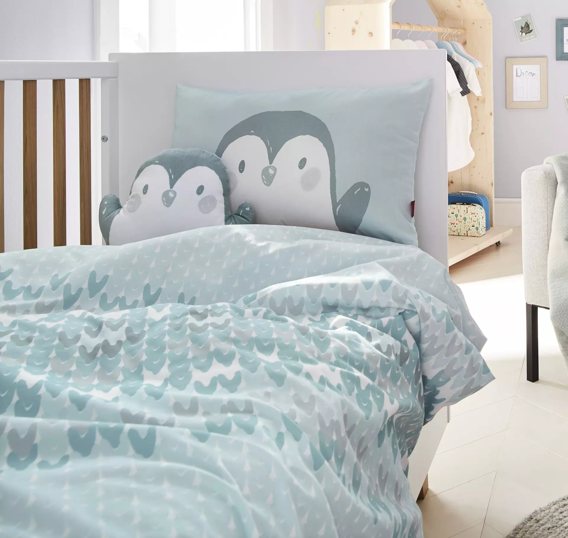 Babybettwäsche Junior Pinguin S. Oliver Textil 100 x 135 cm