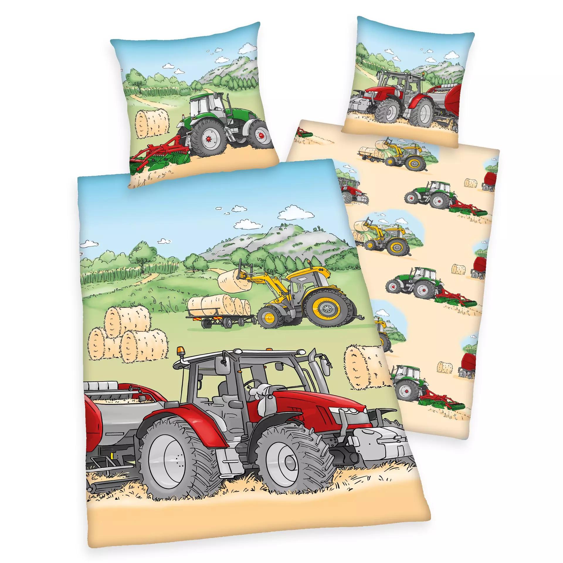 Kinderbettwäsche YoungC. Traktor Klaus Herding Textil 135 x 200 cm