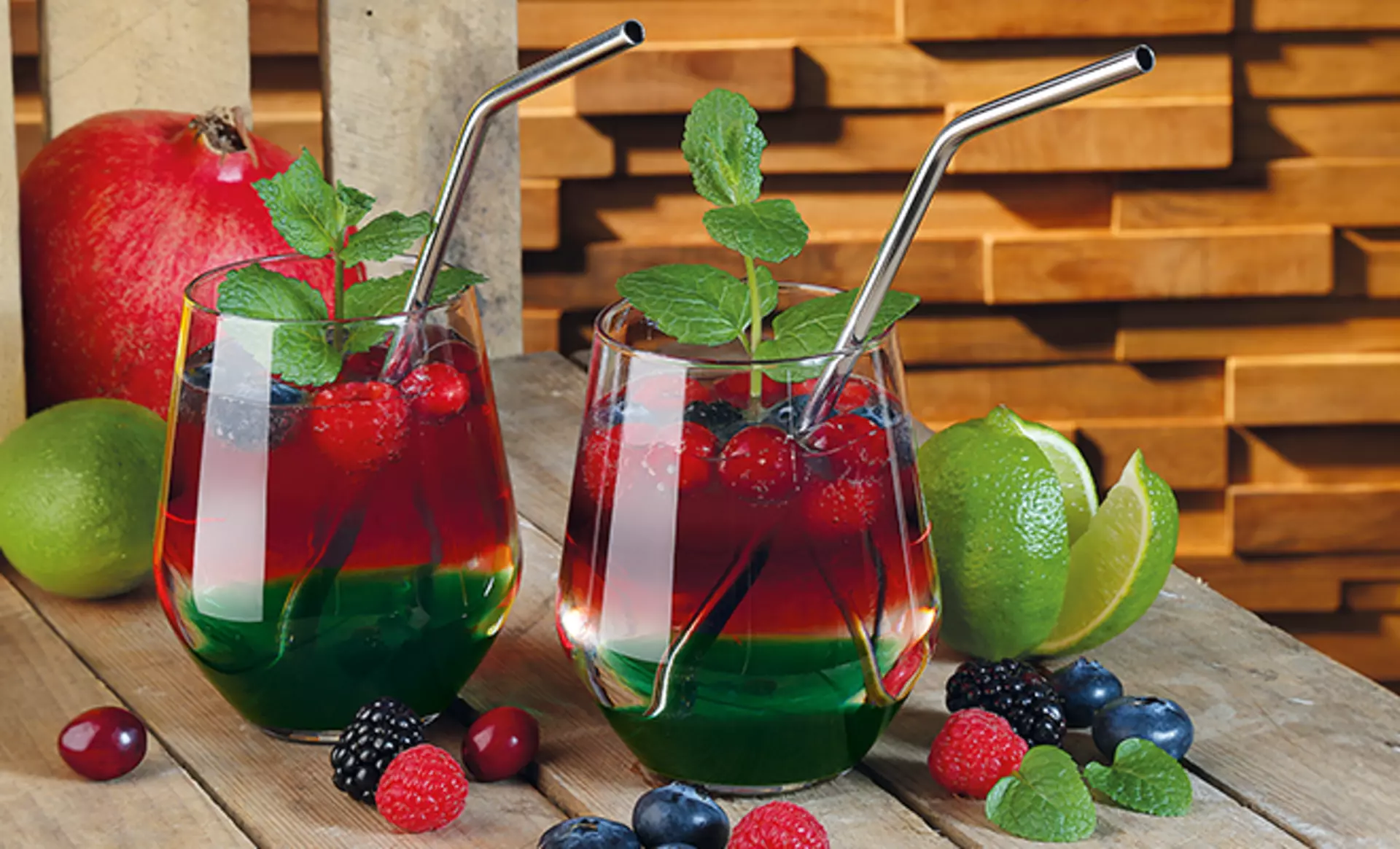 Trinkgläser in Wassermelonen-lackierung von cilio