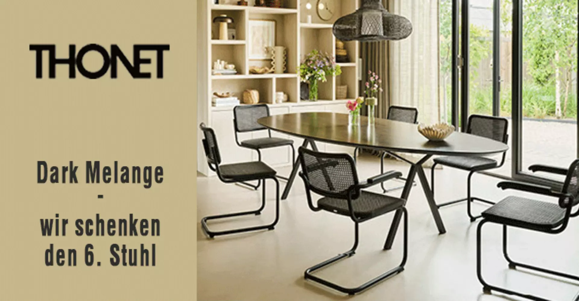 200 Jahre Thonet! Dark Melange Stuhl Aktion - 6 für 5