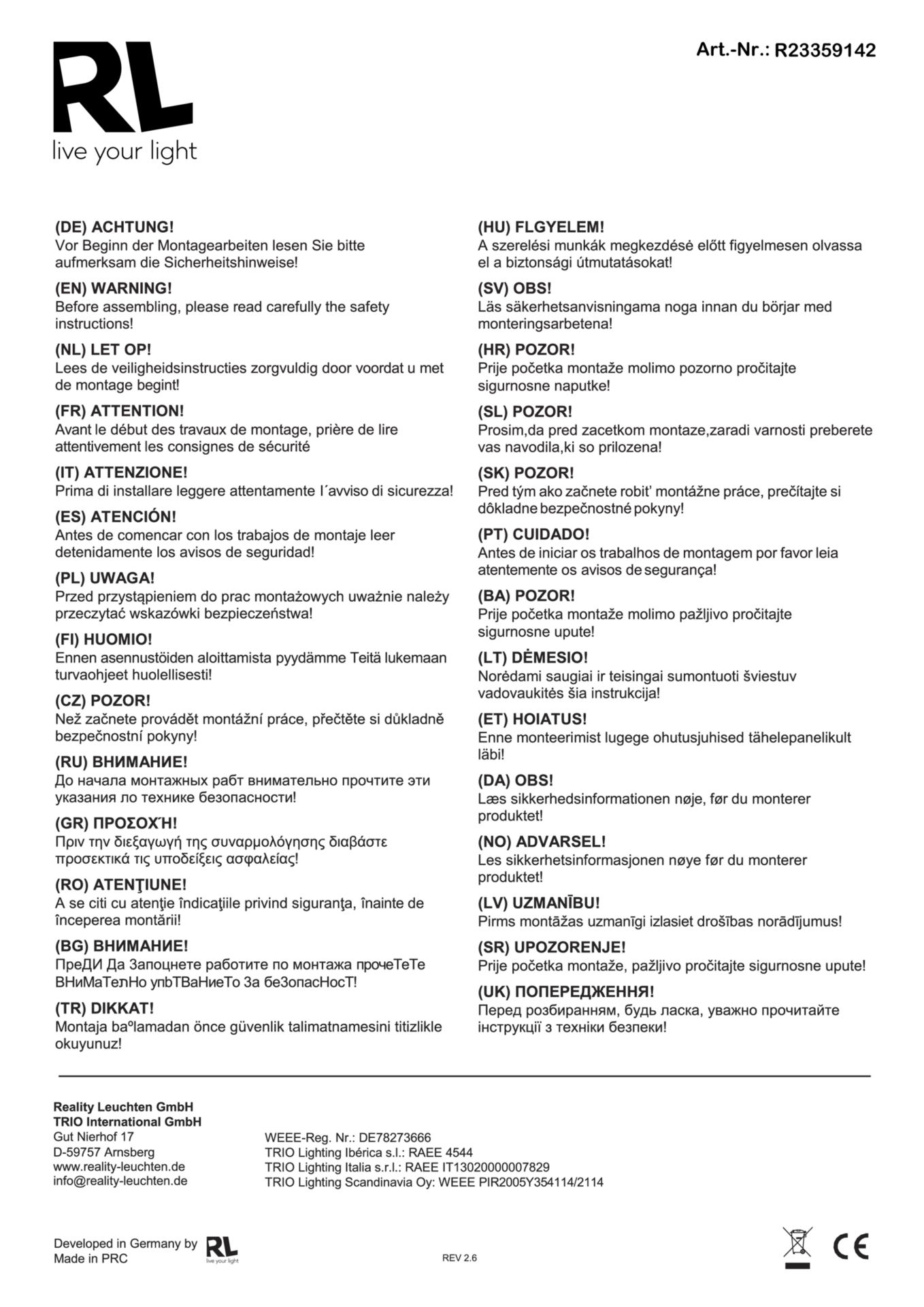 Wand-Aussenleuchte BEJA Reality Leuchten Metall 8 x 22 x 18 cm