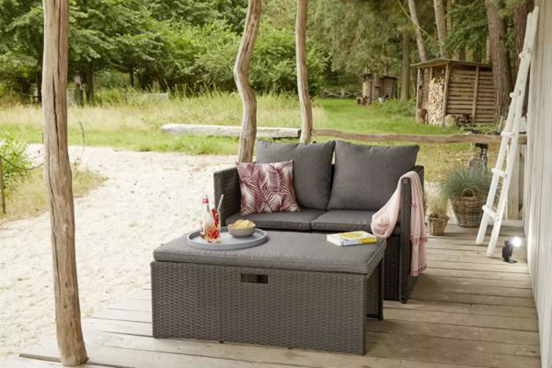 Balkon-Set LORENA Outdoor Textil 71 x 71 x 116 cm