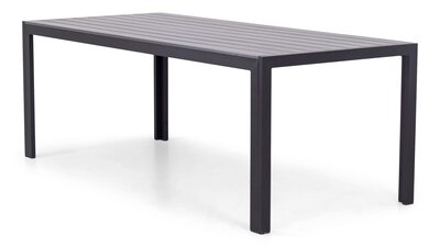 Bild von Gartentisch Metall schwarz ca. 205 x 74 x 90 cm