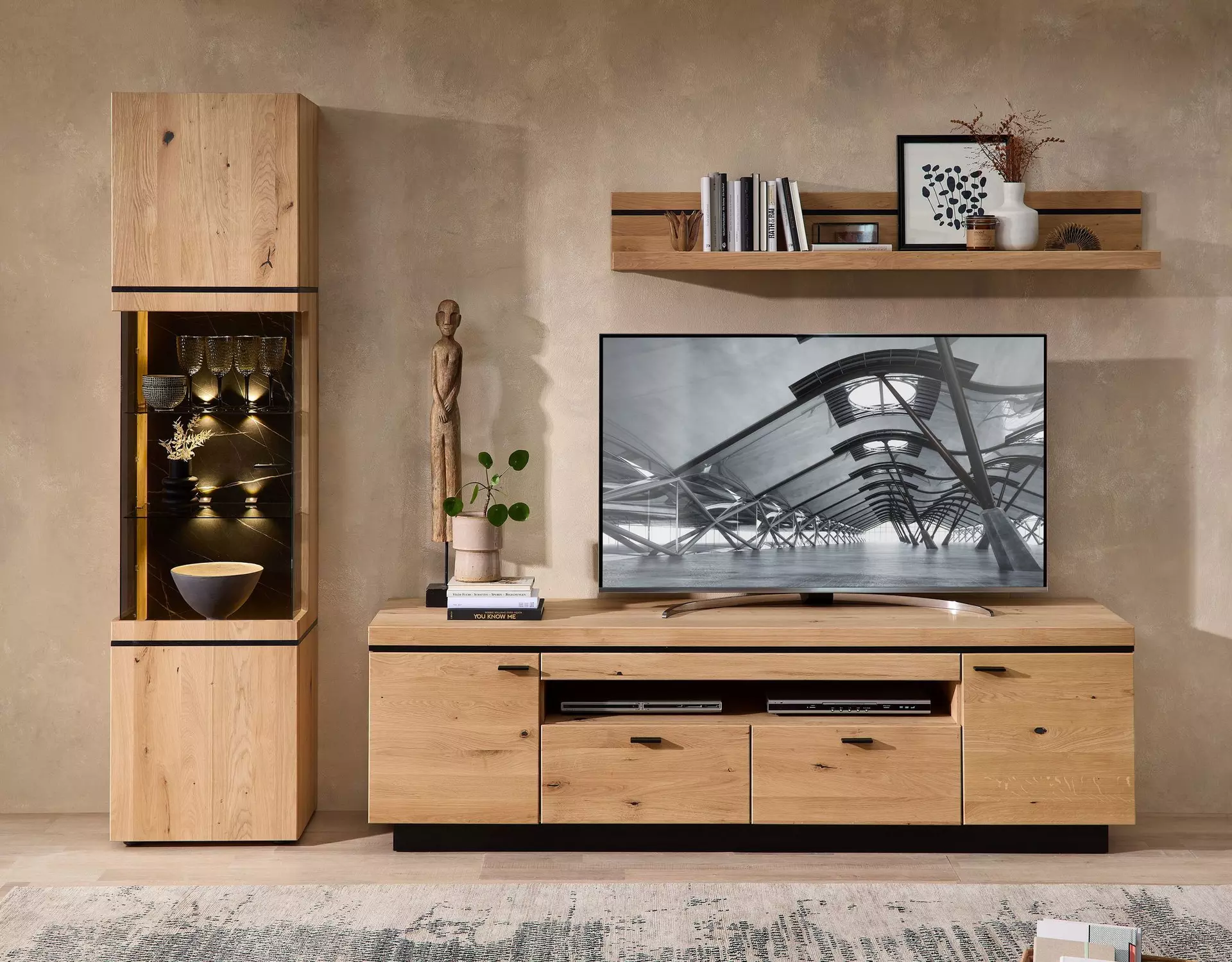 Wohnwand MONZA Wohn-Concept Holzwerkstoff 46 x 201 x 280 cm