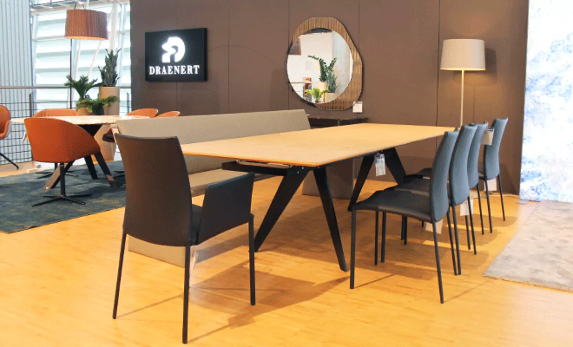 Draenert Esstisch mit Holztischplatte