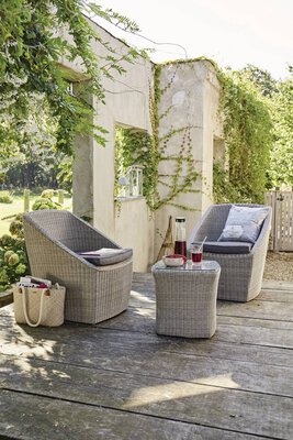 3. Bild von Loungesofa Textil grau ca. 65 x 77 x 72 cm