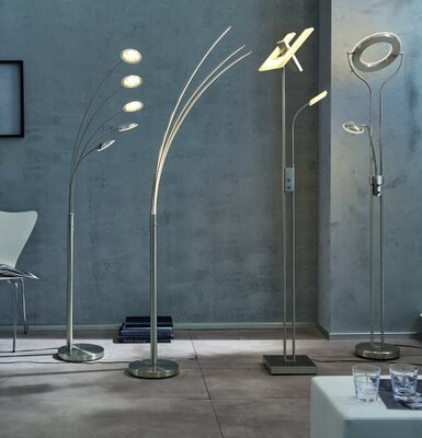 2. Bild von Stehleuchte LED Drehdimmer silber