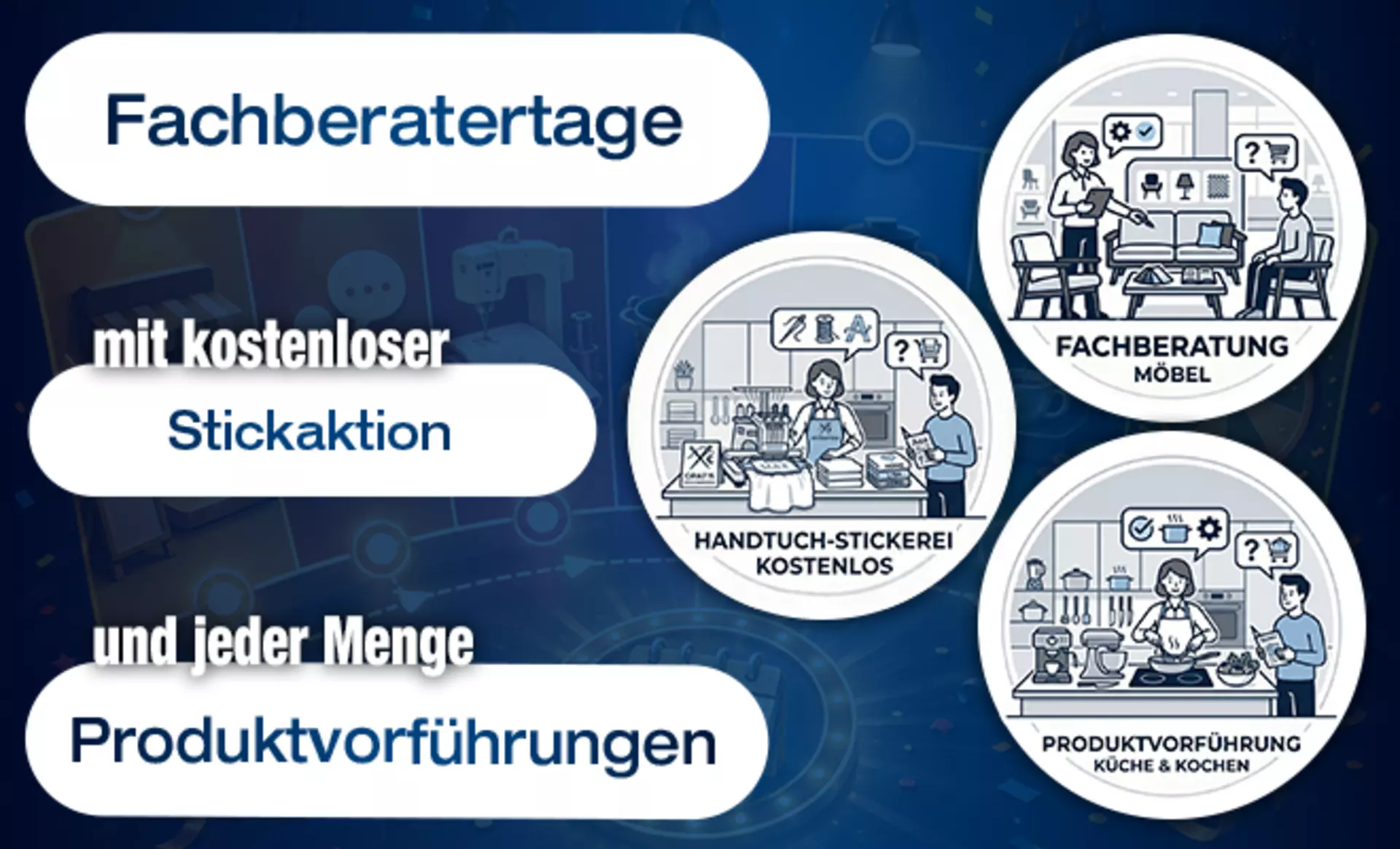 Im Zuge der Ferienfestival Aktion bei Inhofer gibt es Fachberatertage der Hersteller, eine Stickaktion und jeder Menge Produktvorführungen.