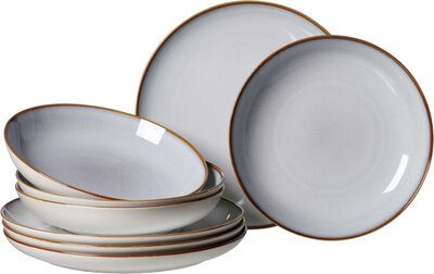 Bild von Tafelservice Keramik braun