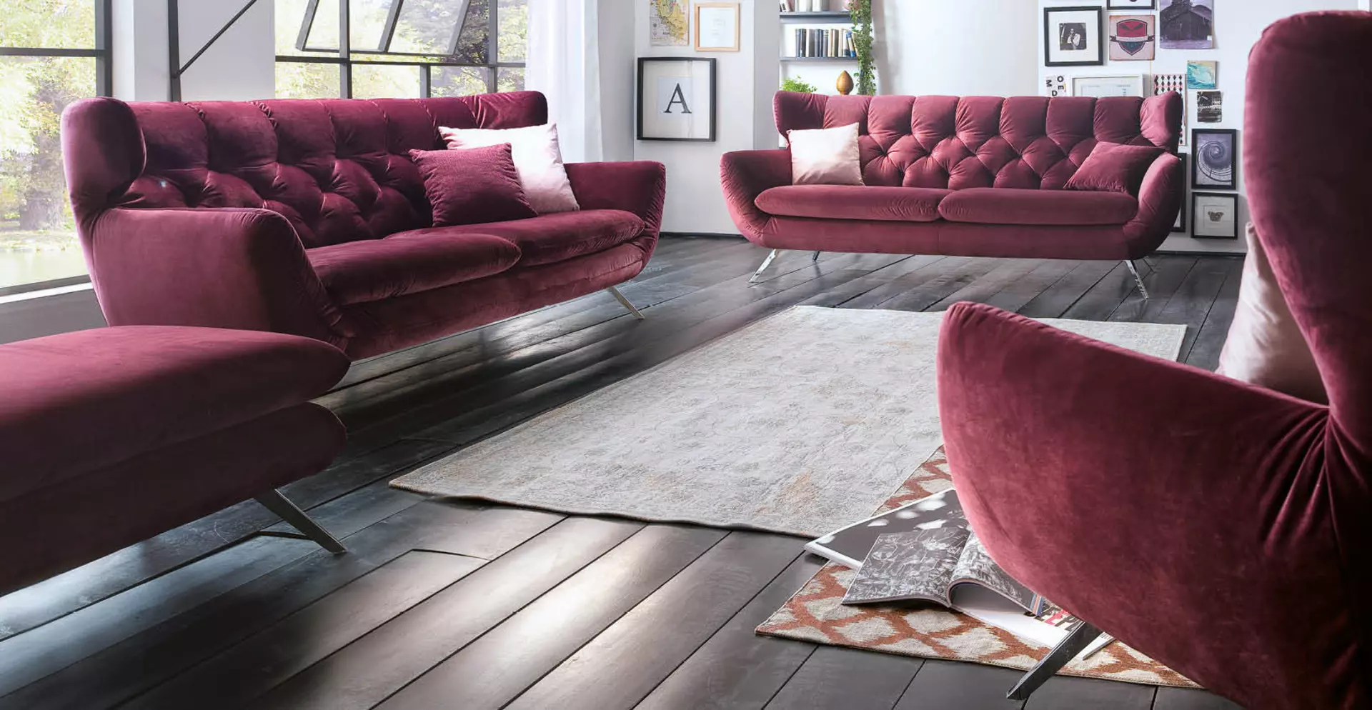 Sofa 2,5-Sitzer SIXTY LASCONDO Textil 95 x 94 x 200 cm