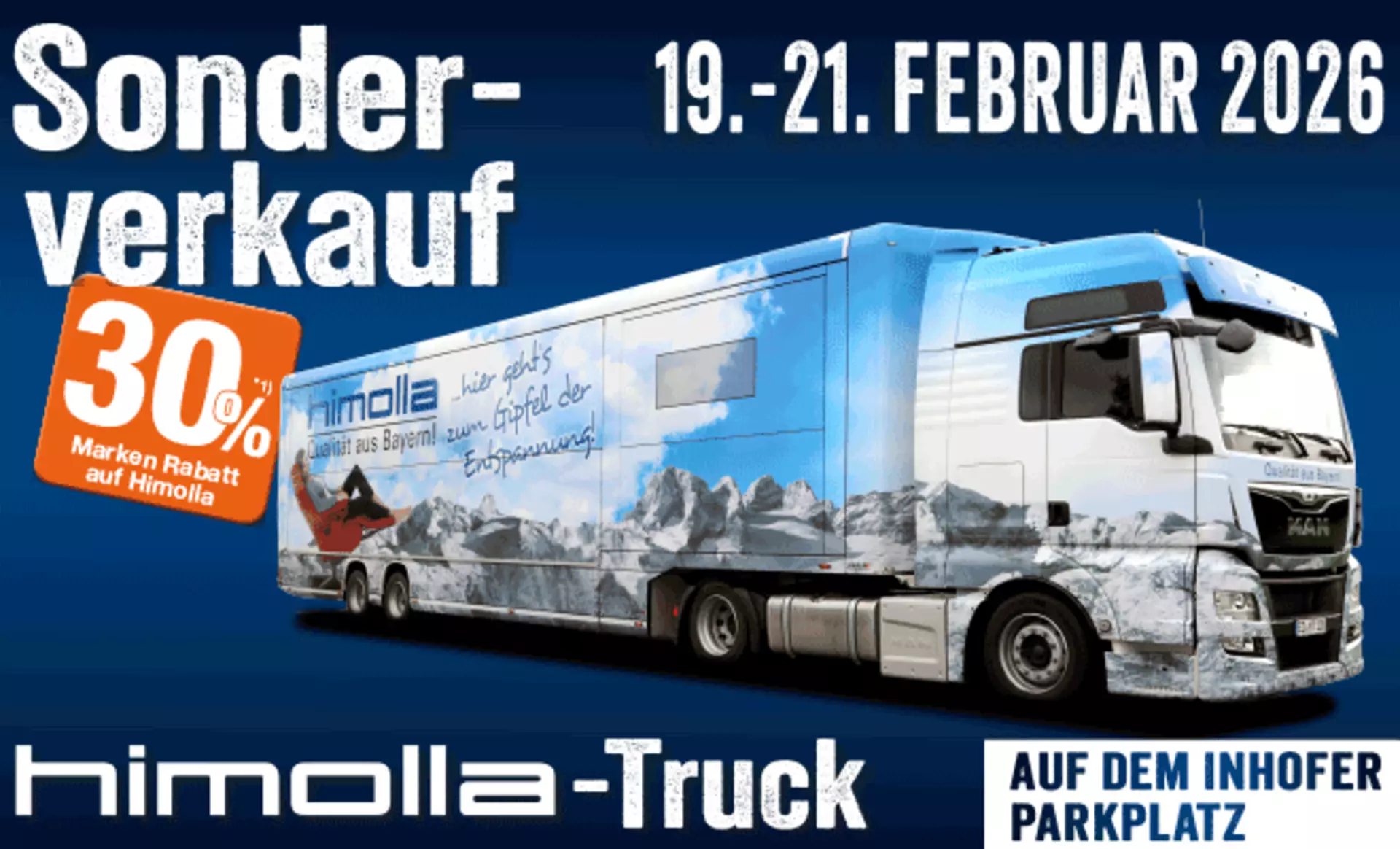 Der legendäre Himolla auf dem Inhofer Parkplatz. Vorbeikommen und Markenrabatt sichern!
