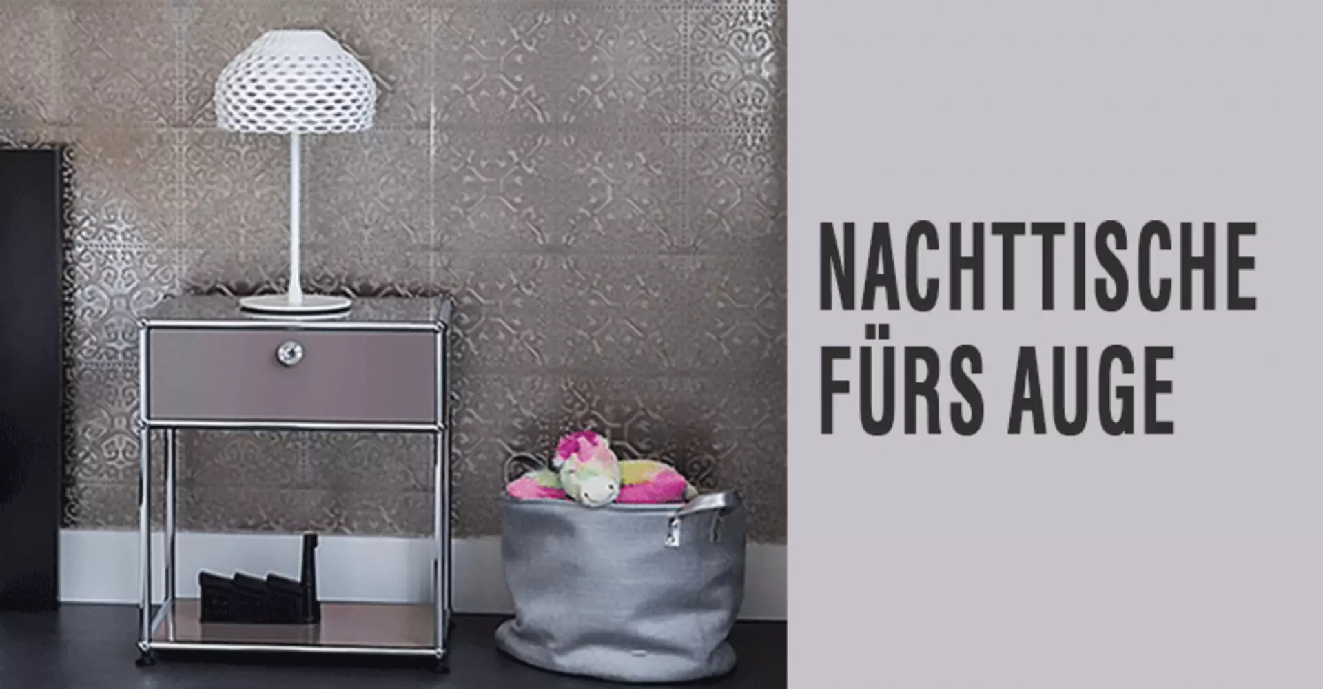 Banner zur Inspirationsseite "Nachttische fürs Auge"