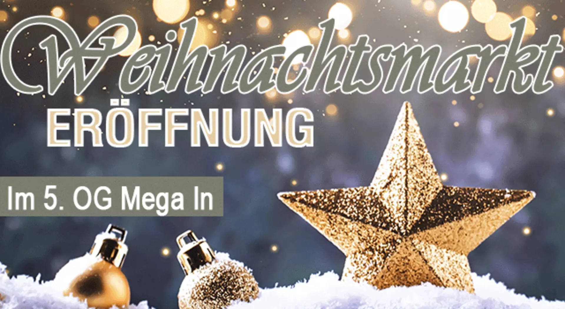 Weihnachtmarkt Eröffnung bei Möbel Inhofer. Ab 13. Oktober im Mega In