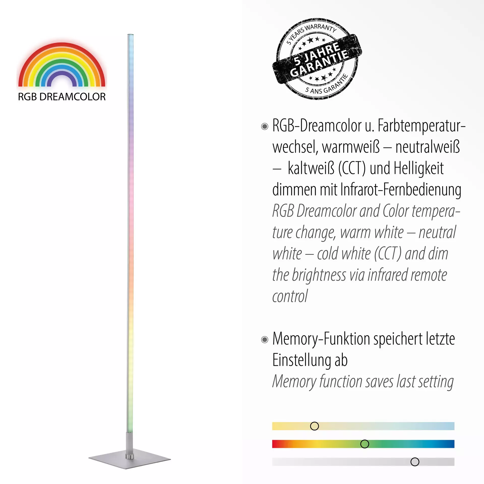 Stehleuchte HENRY JUST LIGHT Metall 20 x 151 x 20 cm