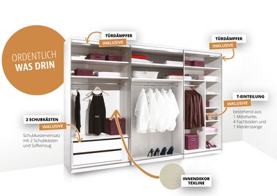 5. Bild von Schwebetürenschrank ca. 280 x 222 x 68 cm Staud Möbel weiß