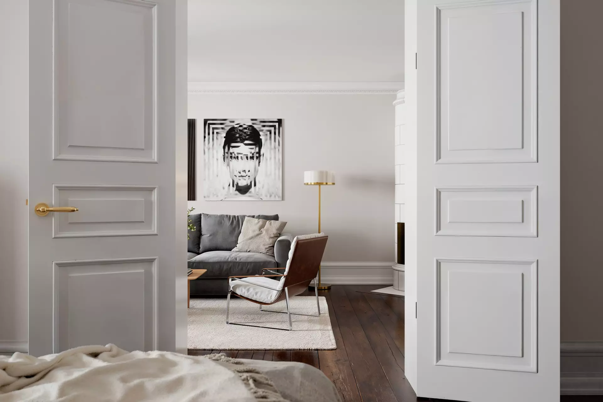 Stehleuchte MARCEL BY RYDENS Metall 40 x 150 x 40 cm