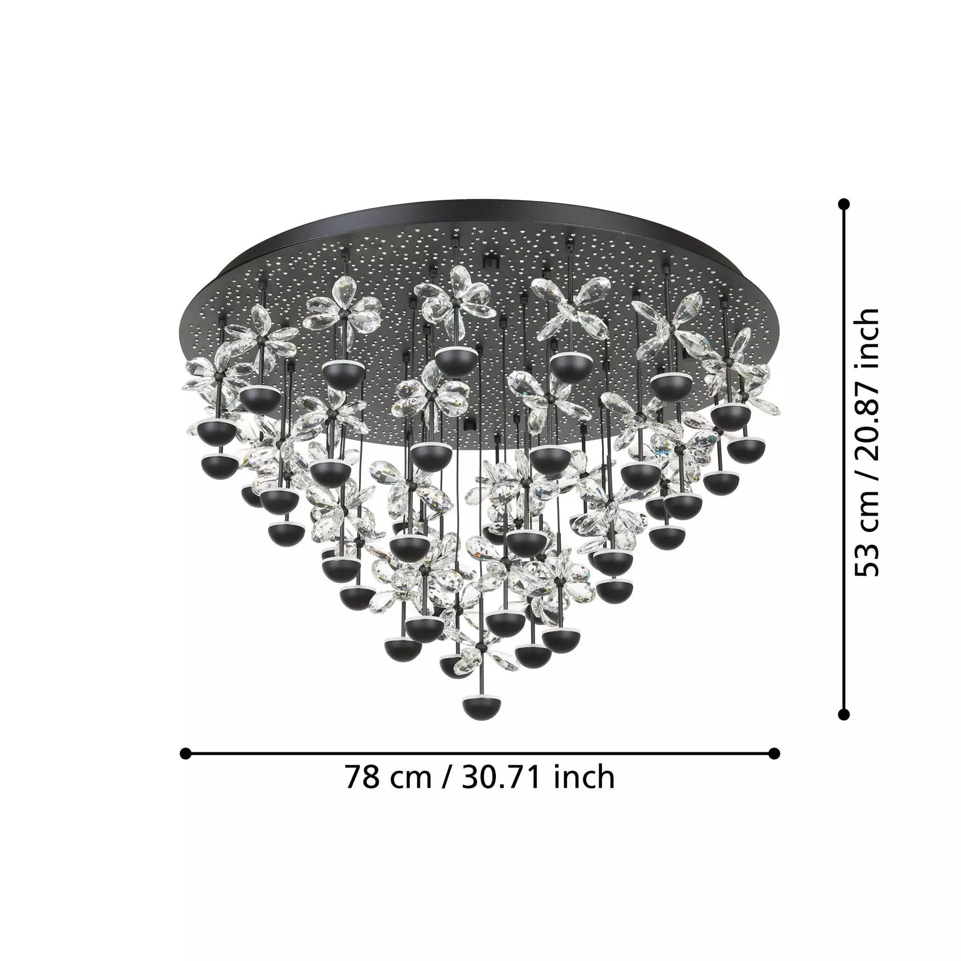Deckenleuchte PIANOPOLI 2 Eglo Metall 78 x 52 x 78 cm