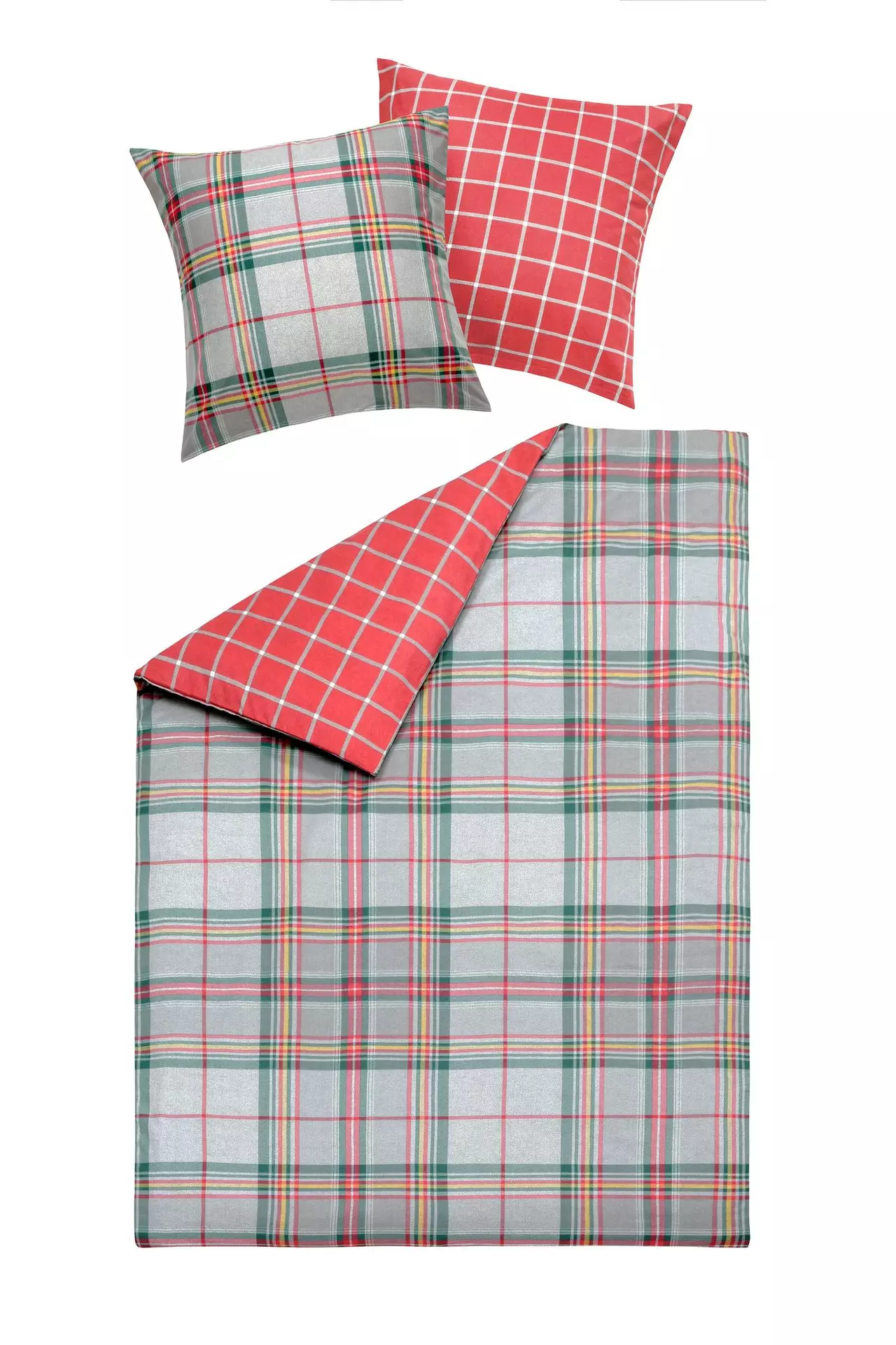 Flanell-Bettwäsche Fabienne Karo Casa Nova Textil 135 x 200 cm