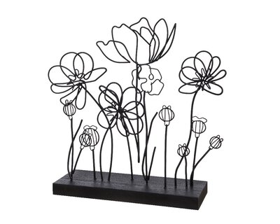Bild von Deko-Blume Metall schwarz