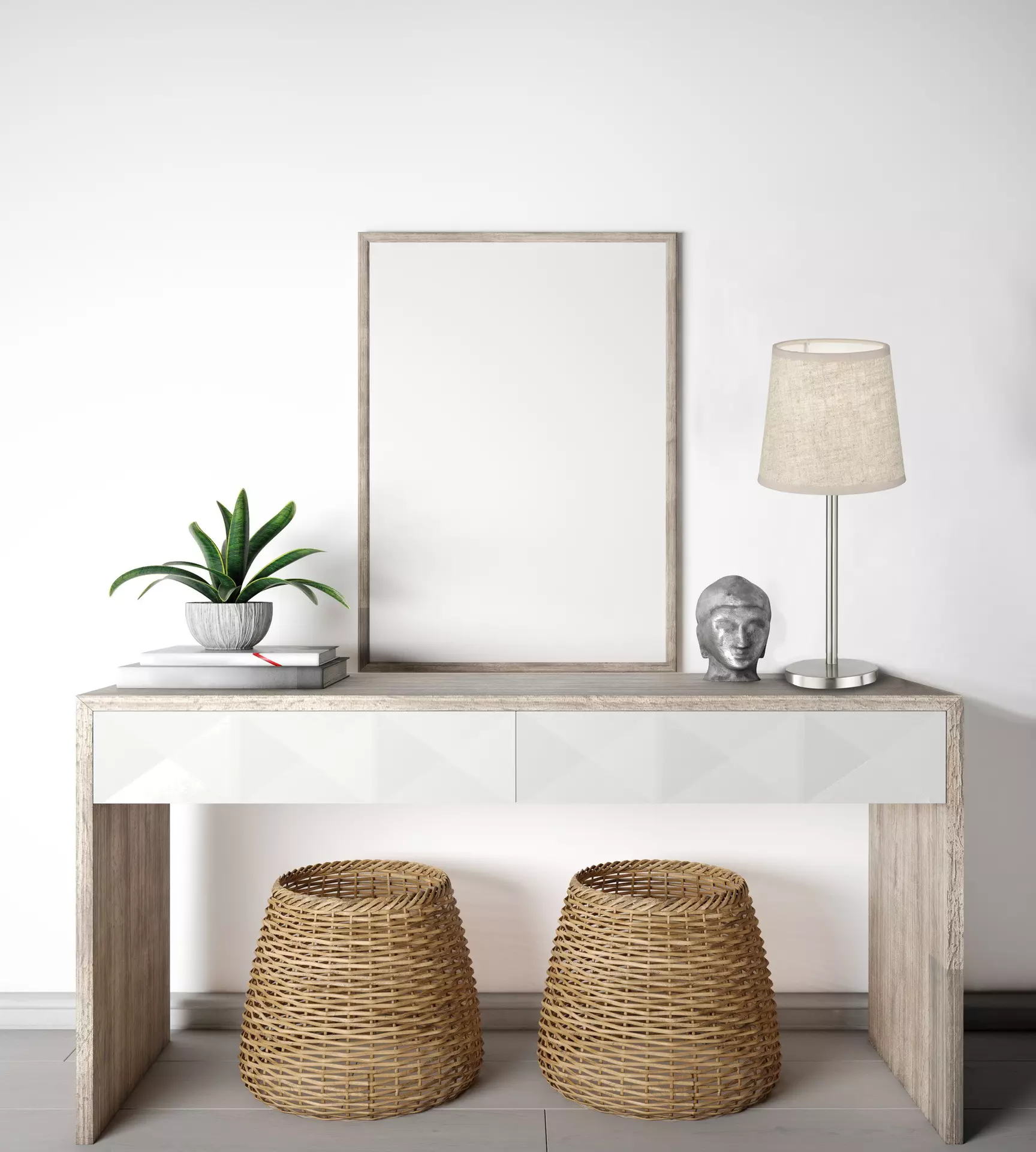 Tischleuchte RIMINI Fischer-Honsel Textil 14 x 30 x 14 cm