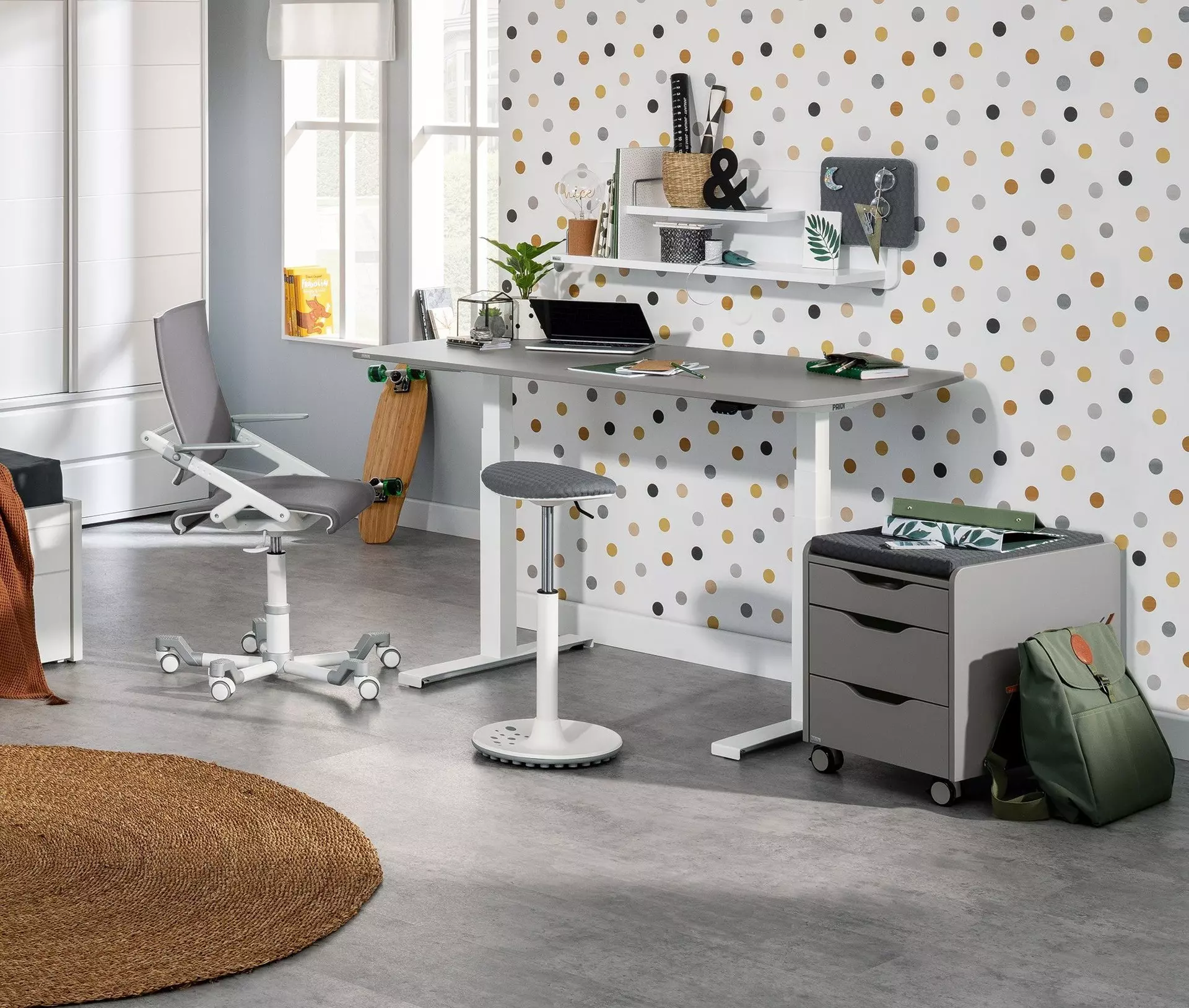 Schreibtisch E-LION 1 PAIDI Metall 76 x 127 x 150 cm