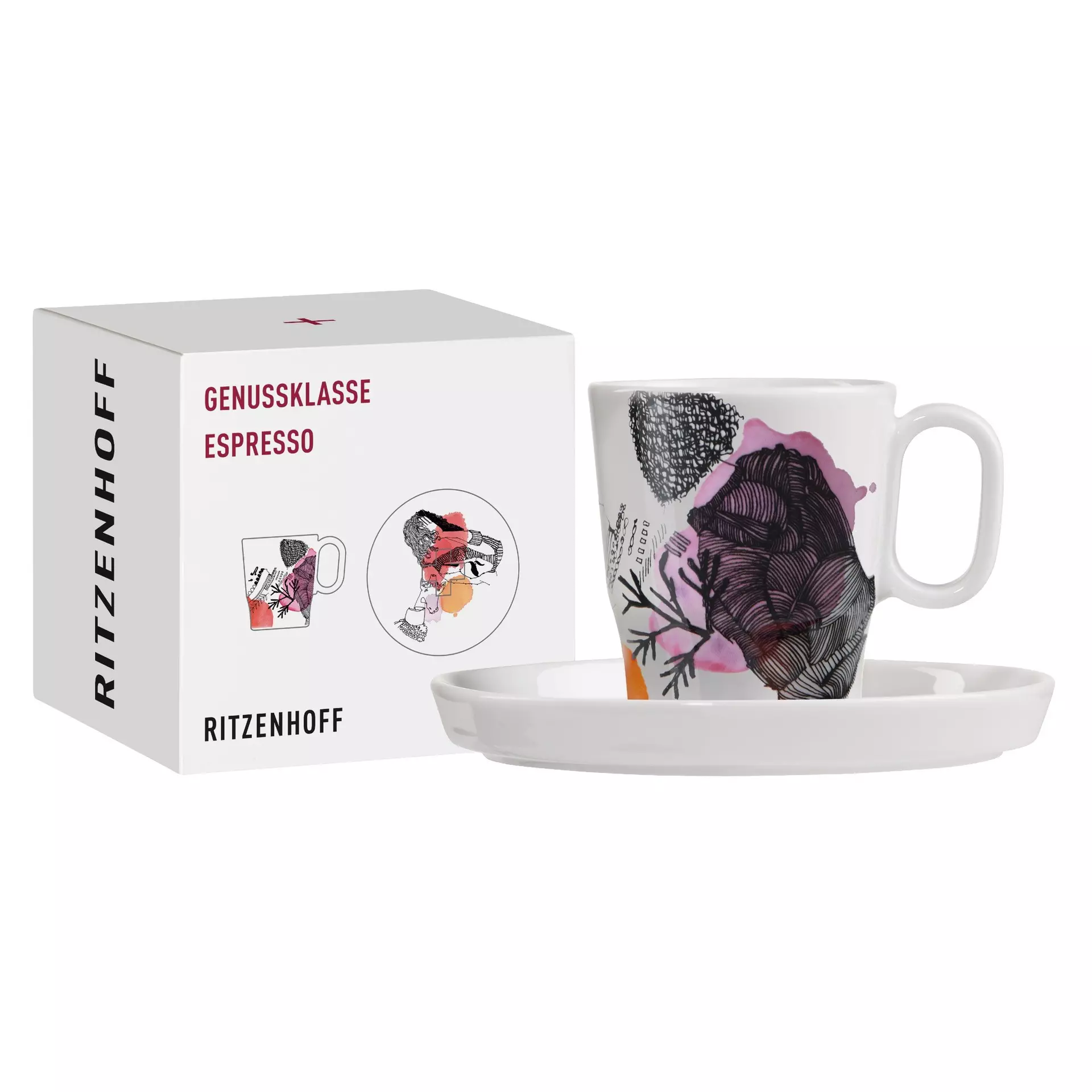 Espressotasse Genussklasse Espresso 002 Ritzenhoff Keramik 6 x 